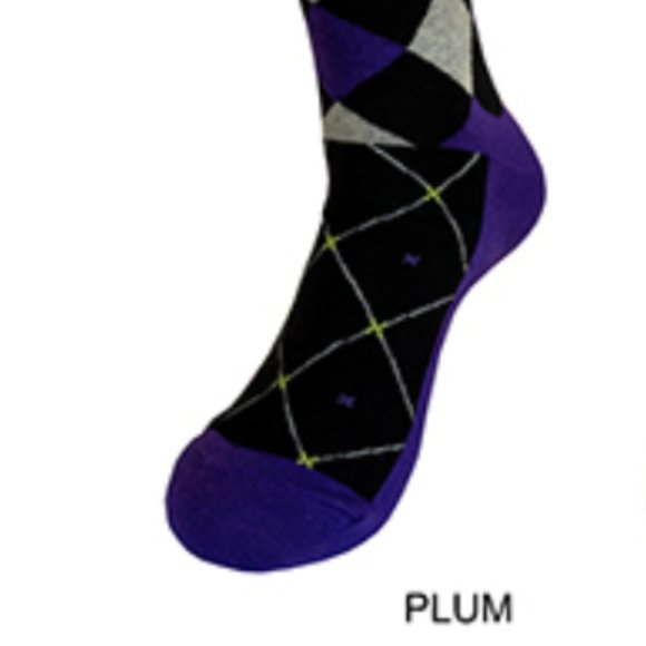 Robert Lewis Plum Necktie Hanky Socks Box 3 Set - Picture 5 of 7